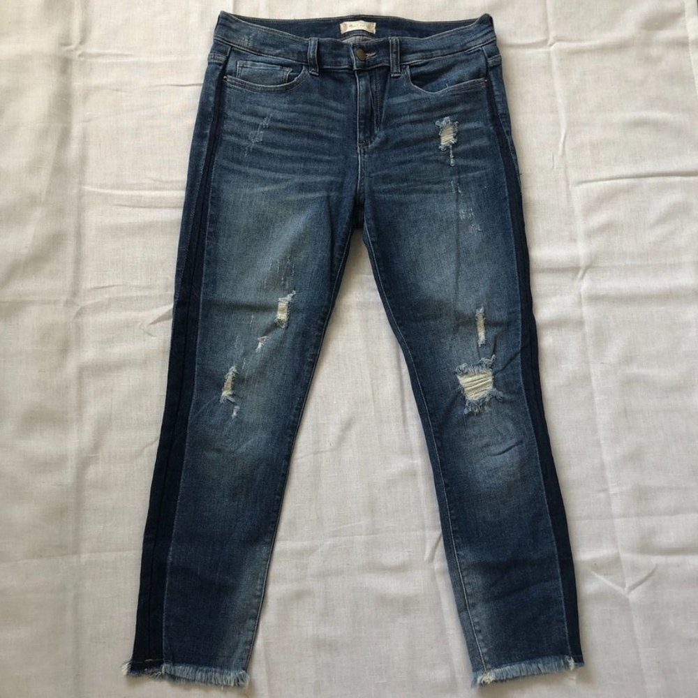 Altar'd State 2 Toned Frayed Jeans